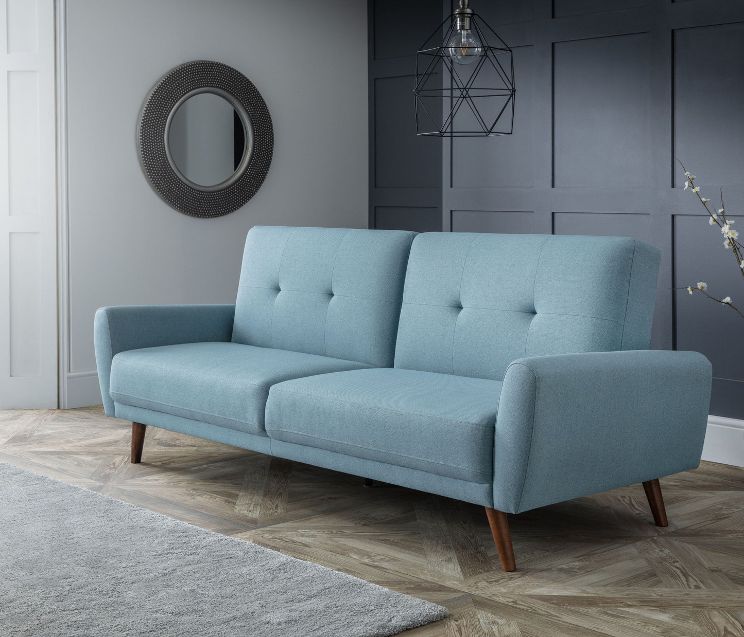 Monza Fabric Sofa Bed - Blue By Julian Bowen