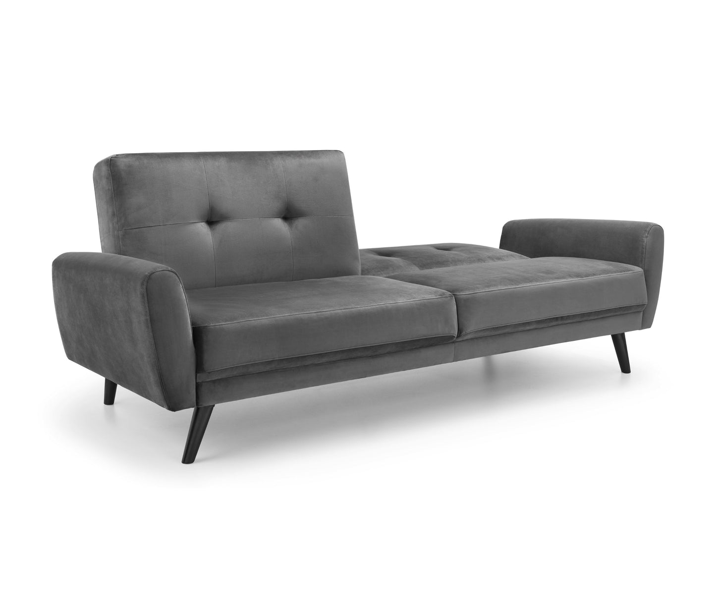 Monza Sofabed In Dark Grey Velvet By Julian Bowen