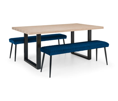 Luxe Low Bench - Blue By Julian Bowen