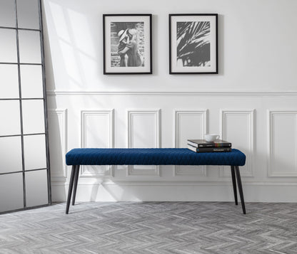 Luxe Low Bench - Blue By Julian Bowen