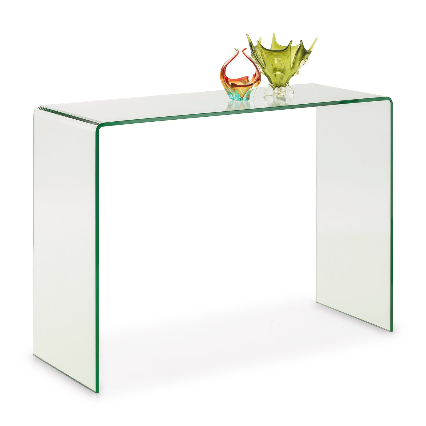 Amalfi Bent Glass Console Table By Julian Bowen