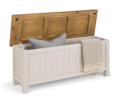 Aspen Storage Bench - Grey Wash By Julian Bowen