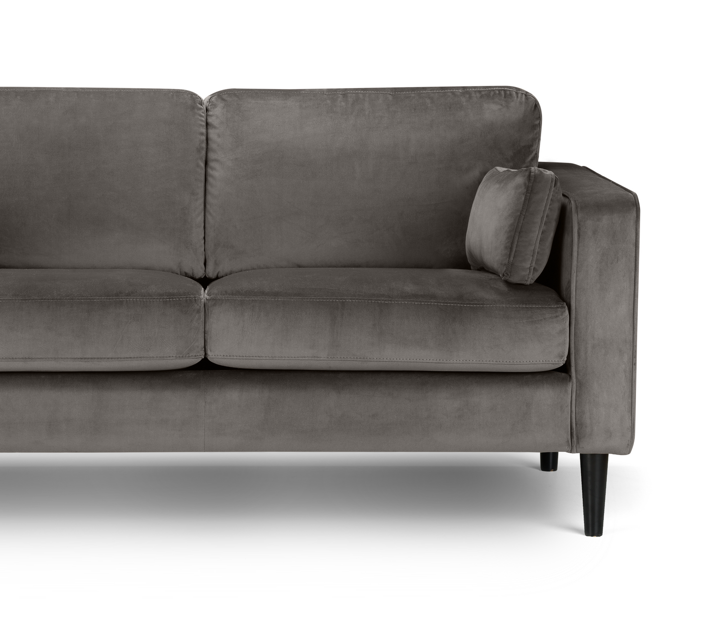 Hayward Velvet Medium 2 Seater Sofa - Grey By Julian Bowen