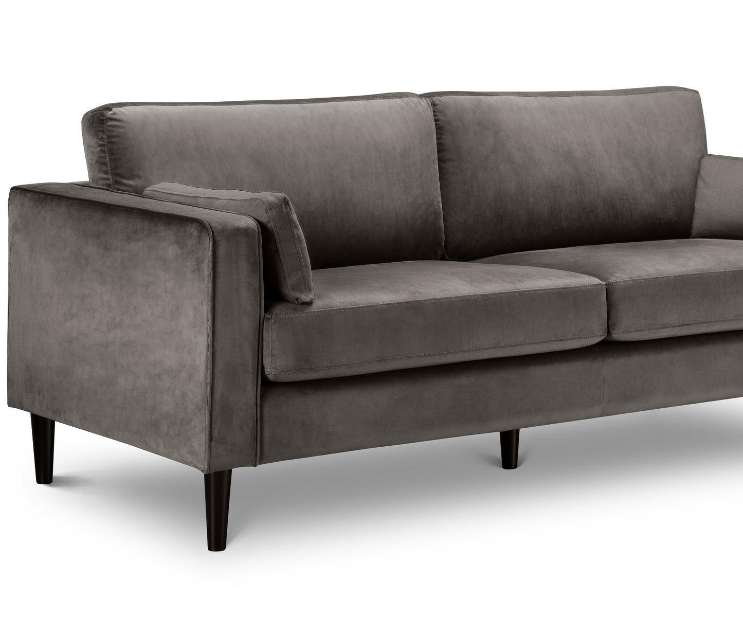 Hayward Velvet Grand 3 Seater Sofa - Grey By Julian Bowen