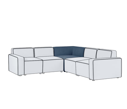 Lago Combination Sofa Corner Unit - Grey By Julian Bowen