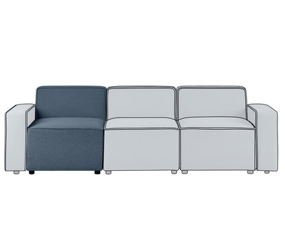 Lago Combination Sofa Single Seat Section - Grey By Julian Bowen