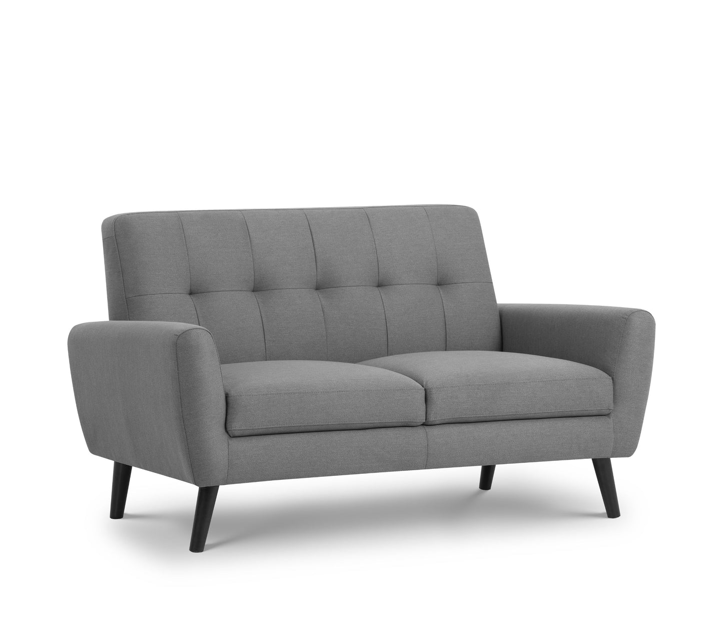 Monza 2 Seater Compact Retro Sofa - Grey By Julian Bowen