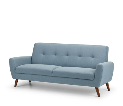 Monza 3 Seater Compact Retro Sofa - Blue By Julian Bowen