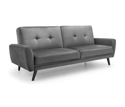 Monza Sofabed In Dark Grey Velvet By Julian Bowen